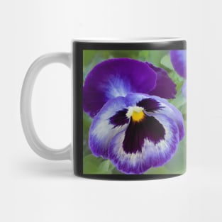 Blue Pansies Mug